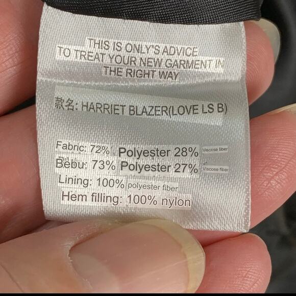 Vintage Size S Peplum Harriet Blazer Jacket White Black Collar Work Evening Twee - Picture 12 of 12